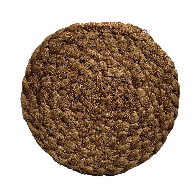 8a5a1e-8b.myshopify.com Water Hyacinth Placemats Set of 6 Jute Table Mats Farmhouse Boho Style 6x6 Inch | FPMG006
