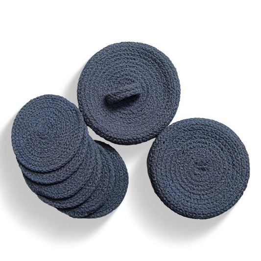8a5a1e-8b.myshopify.com Water Hyacinth Placemats Set of 6 Jute Table Mats Farmhouse Boho Style 6x6 Inch | FPMG001