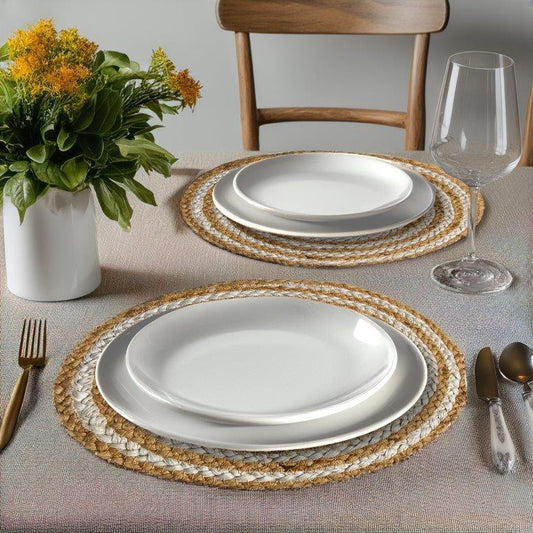 8a5a1e-8b.myshopify.com Water Hyacinth Placemat Set of 6 Jute Plate Mats NonSlip Boho Braided 12x12 Inch | FPMP001