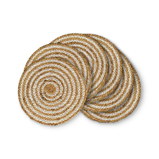 8a5a1e-8b.myshopify.com Water Hyacinth Placemat Set of 6 Jute Plate Mats NonSlip Boho Braided 12x12 Inch | FPMP001