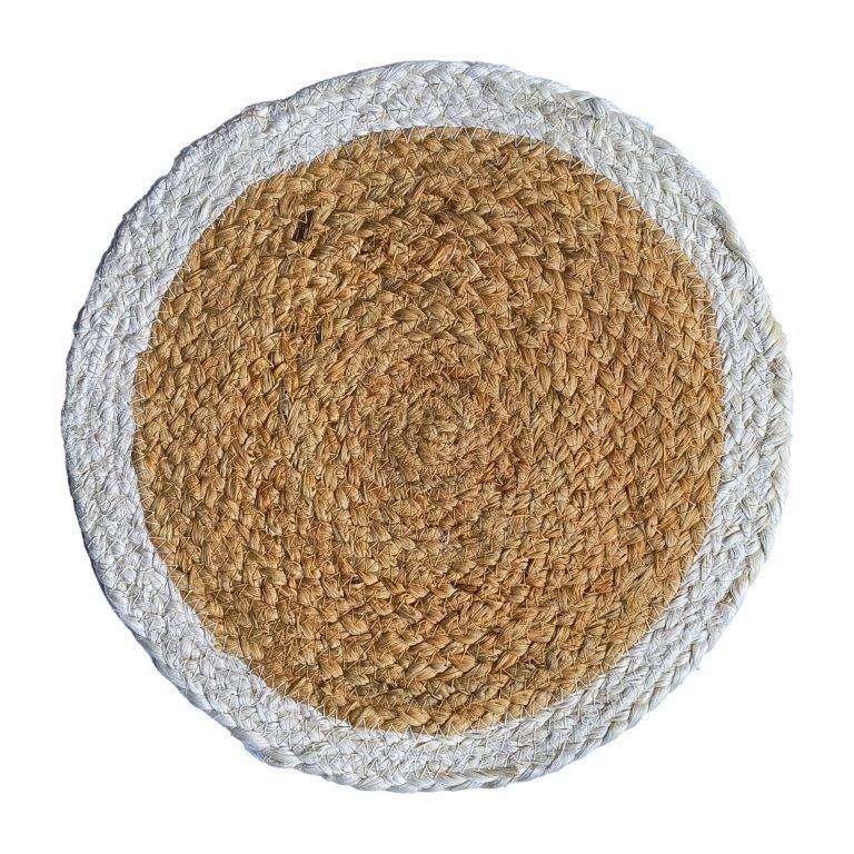8a5a1e-8b.myshopify.com Water Hyacinth Placemat Set of 6 Jute Plate Mats NonSlip Boho Braided 12x12 Inch | FPMP004