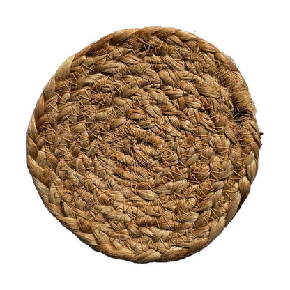 8a5a1e-8b.myshopify.com Water Hyacinth Placemats Set of 6 Jute Table Mats Farmhouse Boho Style 6x6 Inch | FPMG002