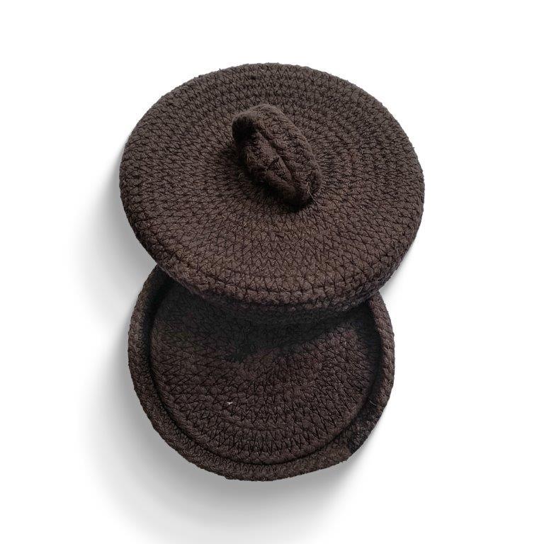 8a5a1e-8b.myshopify.com Water Hyacinth Placemats Set of 6 Jute Table Mats Farmhouse Boho Style 6x6 Inch | FPMG004