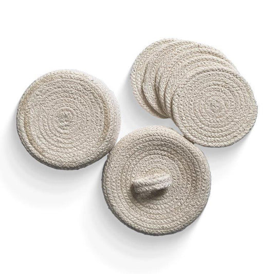 8a5a1e-8b.myshopify.com Water Hyacinth Placemats Set of 6 Jute Table Mats Farmhouse Boho Style 6x6 Inch | FPMG003