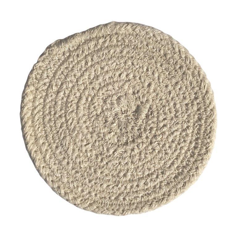 8a5a1e-8b.myshopify.com Water Hyacinth Placemats Set of 6 Jute Table Mats Farmhouse Boho Style 6x6 Inch | FPMG003