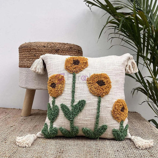 8a5a1e-8b.myshopify.com Handmade Cotton Tufted Cushion-Decorative Pillow For Sofa,Bed Or Lounge 16x16 inch | FCU0001