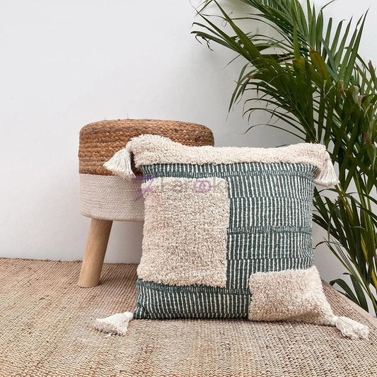 8a5a1e-8b.myshopify.com Handmade Cotton Tufted Cushion-Decorative Pillow For Sofa, Bed Or Lounge 16x16 inch | FCU0004
