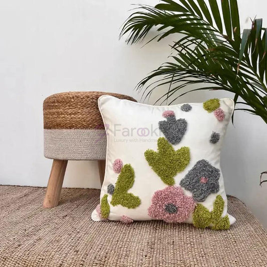 8a5a1e-8b.myshopify.com Handmade Cotton Tufted Cushion-Decorative Pillow For Sofa, Bed Or Lounge 16x16 inch | FCU0005