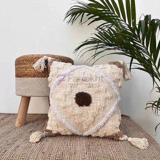 8a5a1e-8b.myshopify.com Handmade Cotton Tufted Cushion-Decorative Pillow For Sofa, Bed Or Lounge 16x16 inch | FCU0010