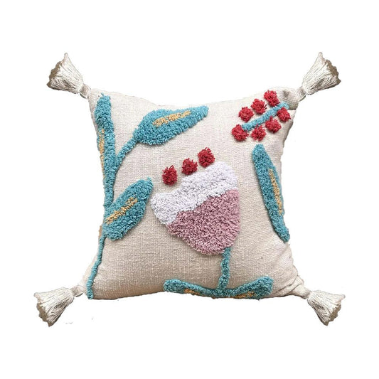 8a5a1e-8b.myshopify.com Handmade Cotton Tufted Cushion-Decorative Pillow For Sofa, Bed Or Lounge 16x16 inch | FCU0024