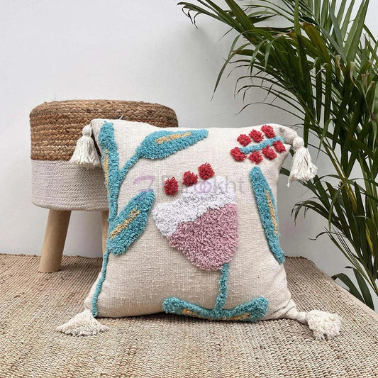 8a5a1e-8b.myshopify.com Handmade Cotton Tufted Cushion-Decorative Pillow For Sofa, Bed Or Lounge 16x16 inch | FCU0024