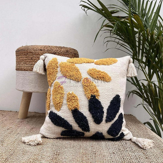 8a5a1e-8b.myshopify.com Handmade Cotton Tufted Cushion-Decorative Pillow For Sofa, Bed Or Lounge 16x16 inch | FCU0025