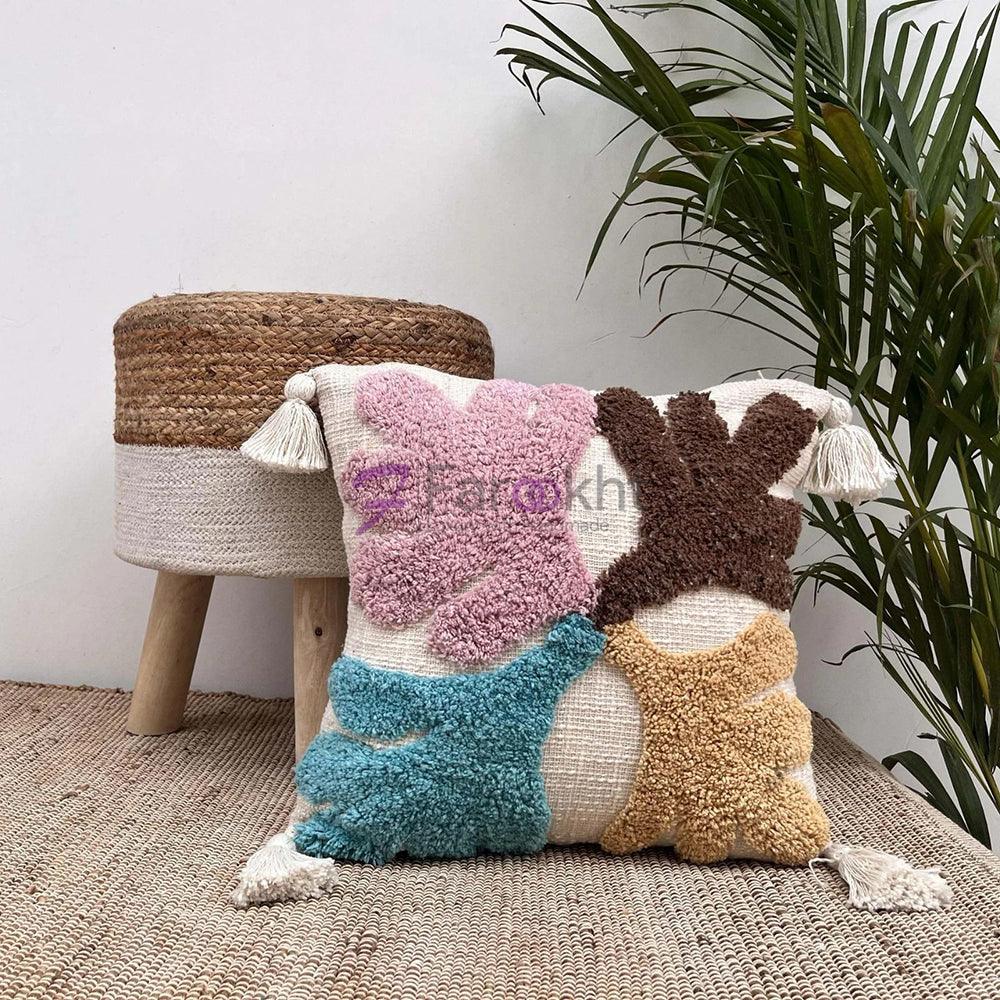 8a5a1e-8b.myshopify.com Handmade Cotton Tufted Cushion-Decorative Pillow For Sofa, Bed Or Lounge 16x16 inch | FCU0027
