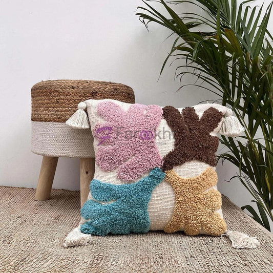 8a5a1e-8b.myshopify.com Handmade Cotton Tufted Cushion-Decorative Pillow For Sofa, Bed Or Lounge 16x16 inch | FCU0027